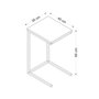Hanah Home Mesa Auxiliar Nogal 35x65x40 cm Tablero de Partículas Recubierto de Melamina